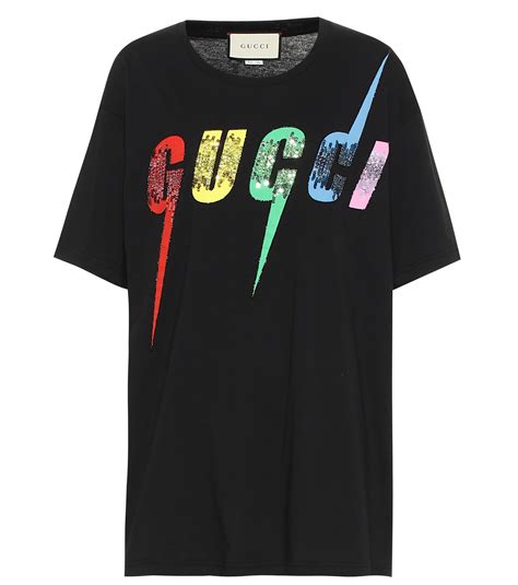 gucci sequin logo t shirt|gucci t shirt men logo.